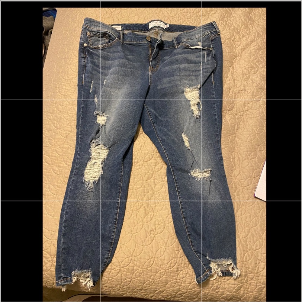 Torrid Distressed Ankle Skinny